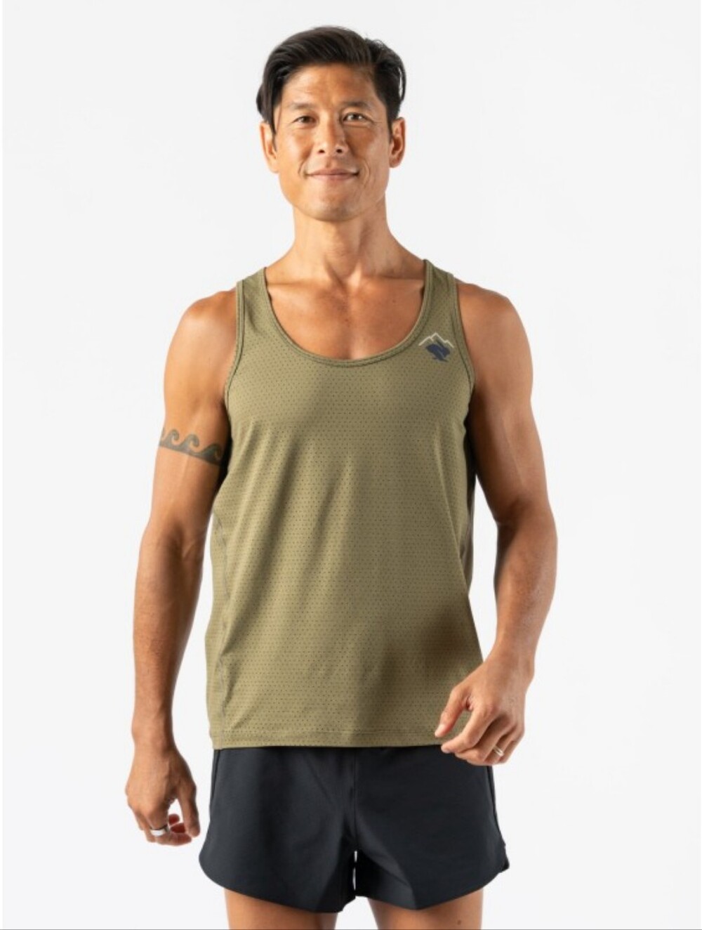 RABBIT Men's EZ Tank Perf Trail Olive Sz S/M